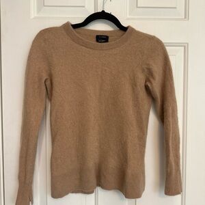 Halogen Warm Tan 100% Cashmere Crew Neck Sweater